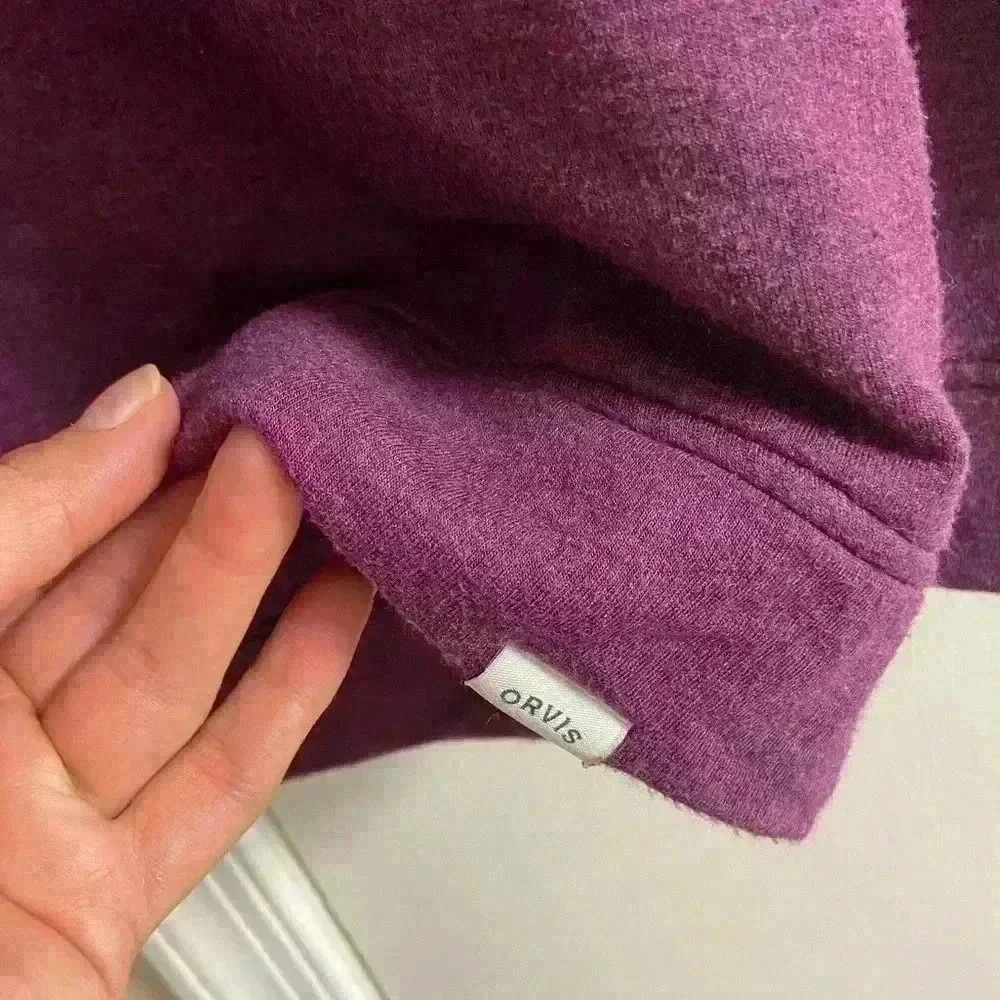 Orvis crewneck purple modal blend soft XS-M - Picture 6 of 8